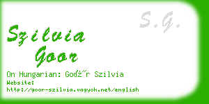 szilvia goor business card